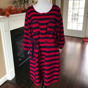 GAP Red and Blue Striped Dress